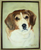 Painted portrait of 1st dog Flip
